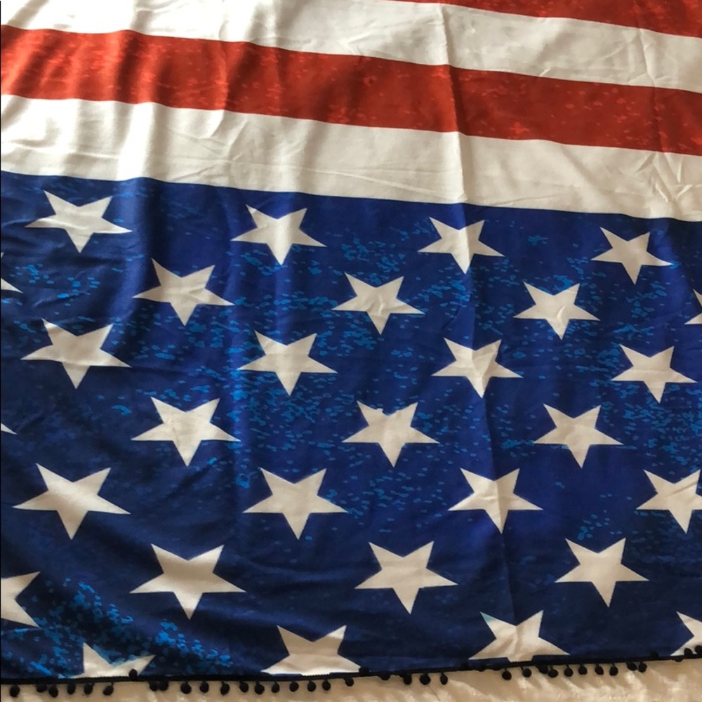 Beach towel Blanket American Flag print - Picture 3 of 9